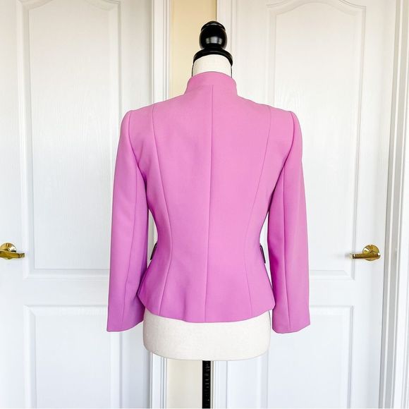 Stresa 2P Peony Pink Blazer Black Edging with Pockets & Matching Sleeveless Top - Picture 11 of 16